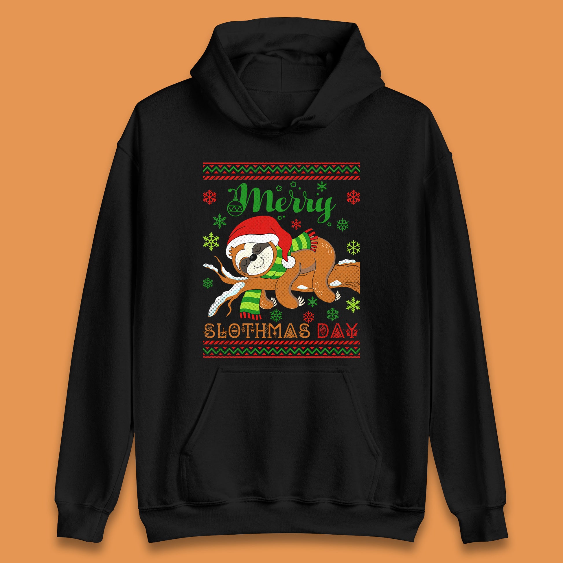 sloth christmas hoodie