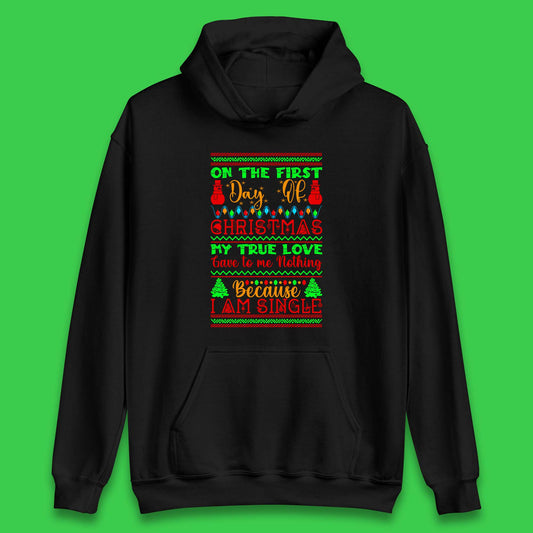 christmas single quote hoodie