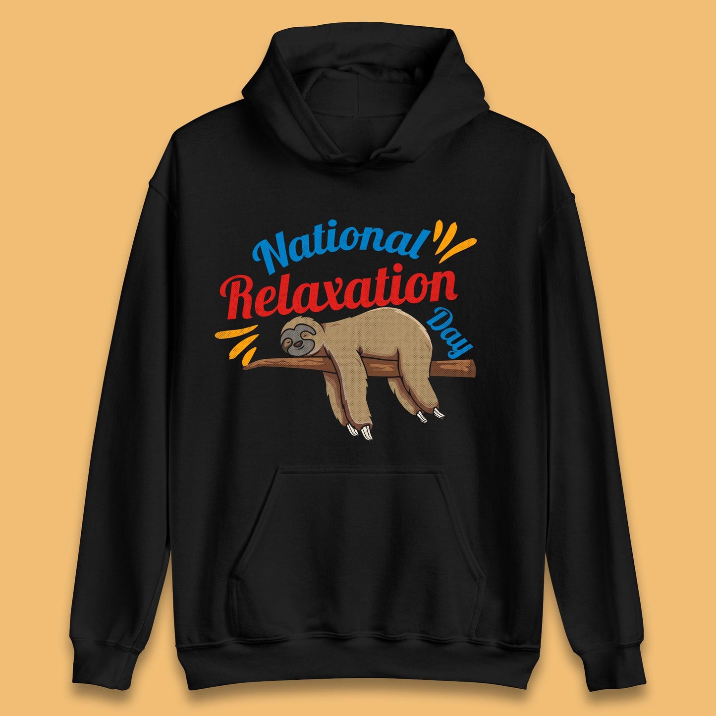 National Relaxation Day Sleeping Sloth Funny Sloth Nap Lazy Sloth Unisex Hoodie