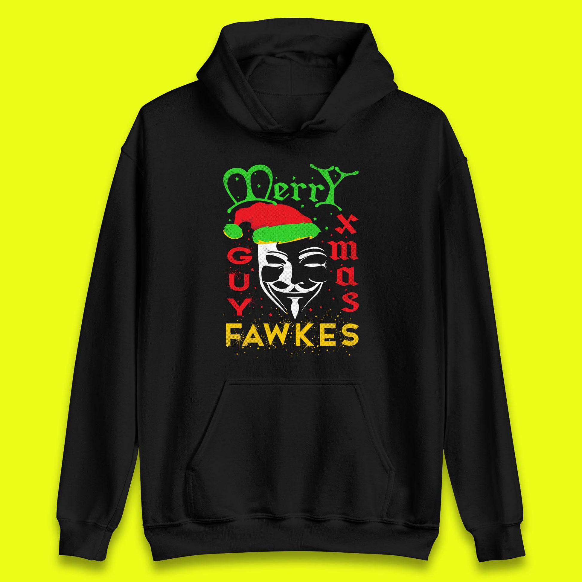 anonymous mask christmas hoodie