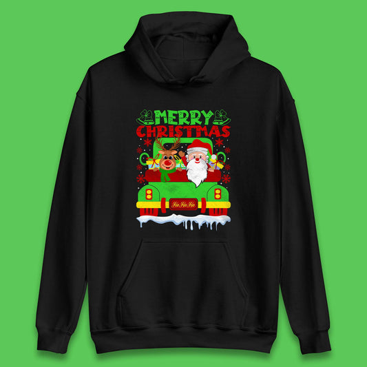 merry christmas truck hoodie