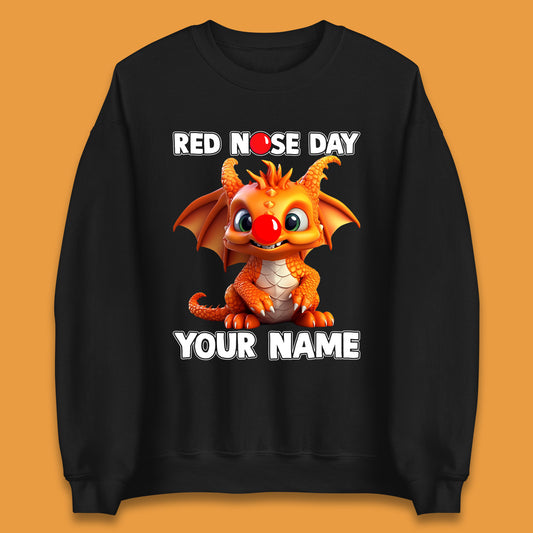 Personalised Red Nose Day Dragon Unisex Sweatshirt