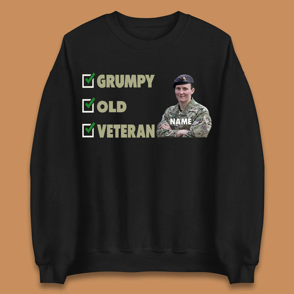 Personalised Grumpy Old Veteran Unisex Sweatshirt