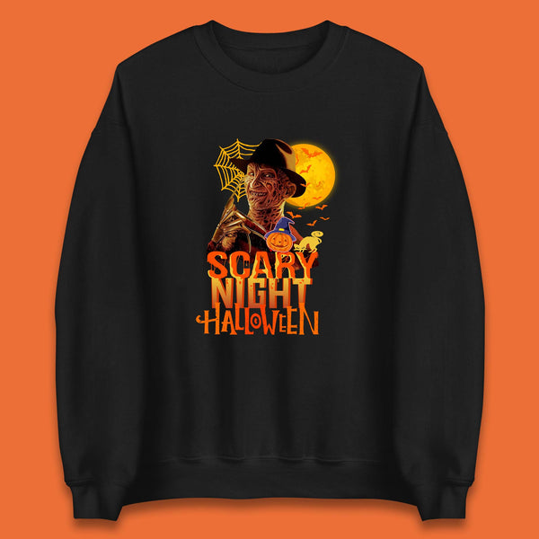 Scary Night Halloween Freddy Krueger Horror Movie Character Spooky Season Unisex Sweatshirt