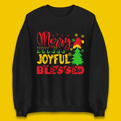 Merry Joyful Blessed Christmas Unisex Sweatshirt