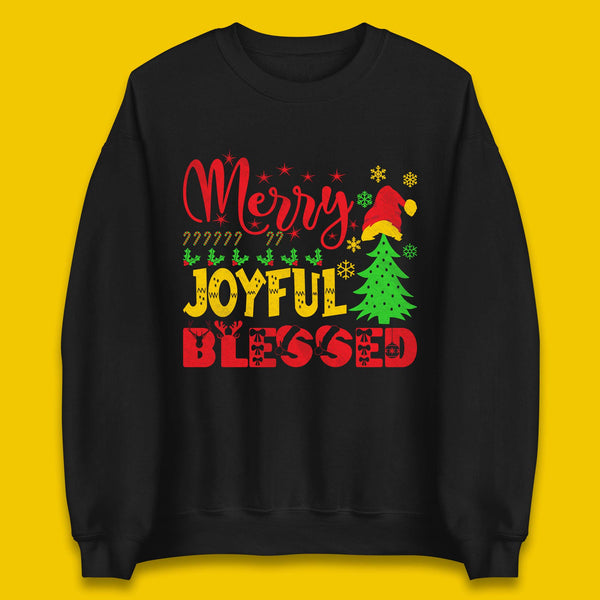 Merry Joyful Blessed Christmas Unisex Sweatshirt