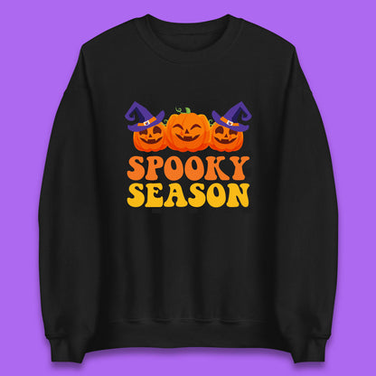 Spooky Season Halloween Jack-O-Lantern Pumpkins Spooky Vibes Unisex Sweatshirt