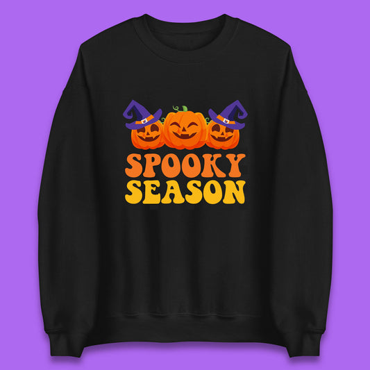 Spooky Season Halloween Jack-O-Lantern Pumpkins Spooky Vibes Unisex Sweatshirt