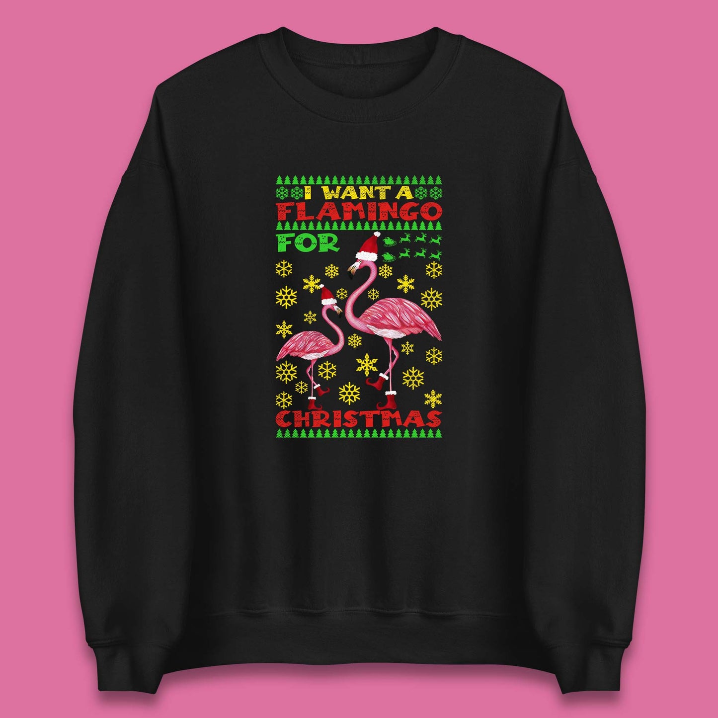 flamingo christmas sweatshirt