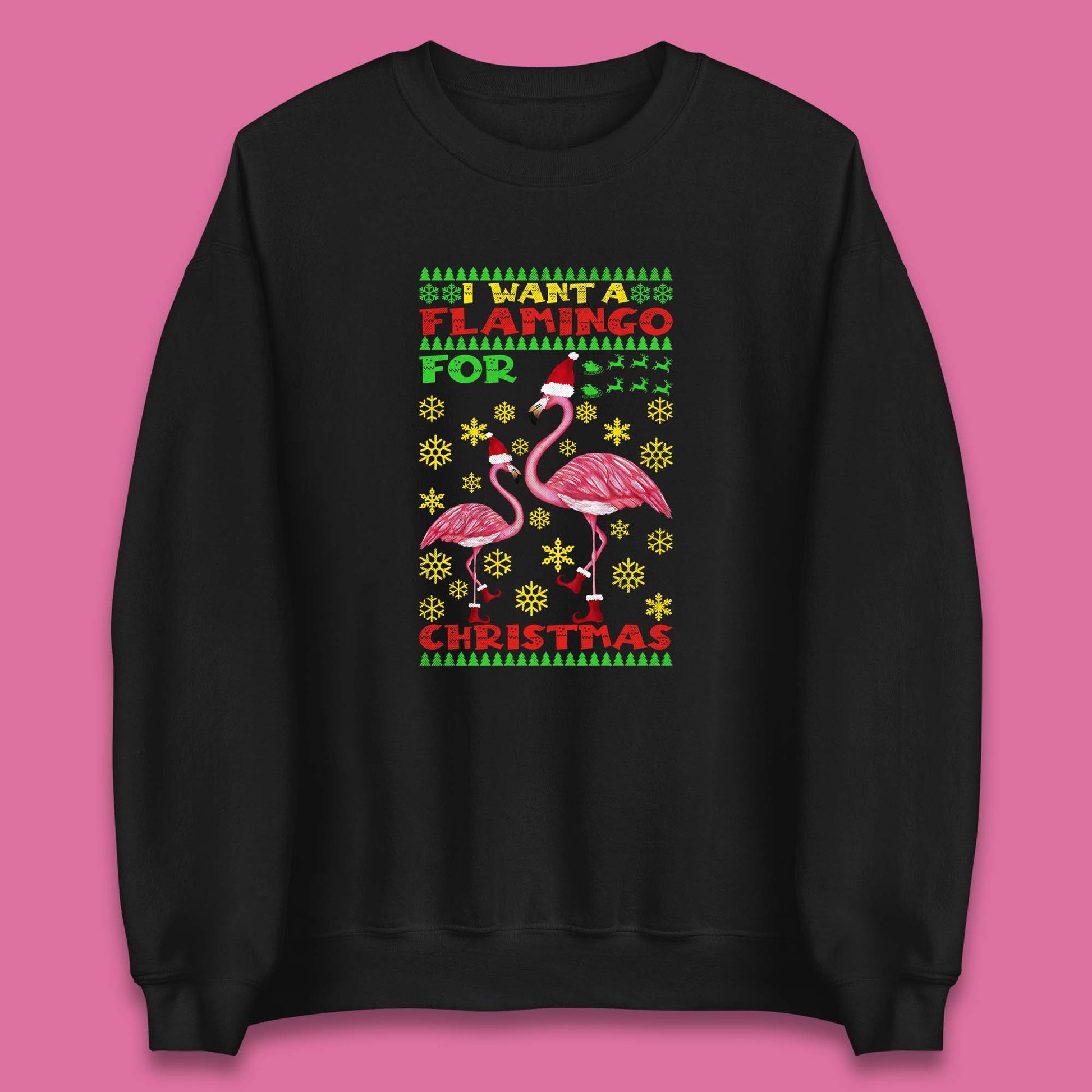 flamingo christmas sweatshirt