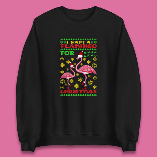 flamingo christmas sweatshirt