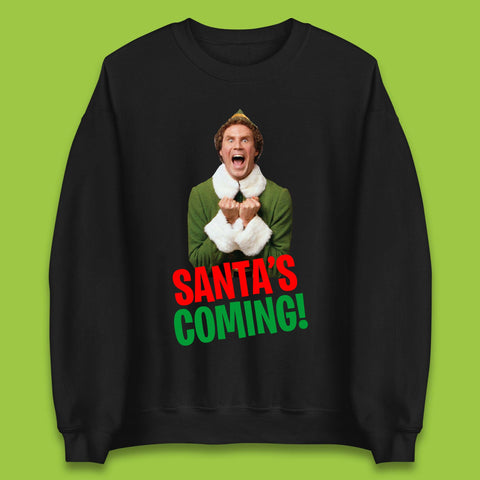 Elf Santa's Coming Christmas Unisex Sweatshirt