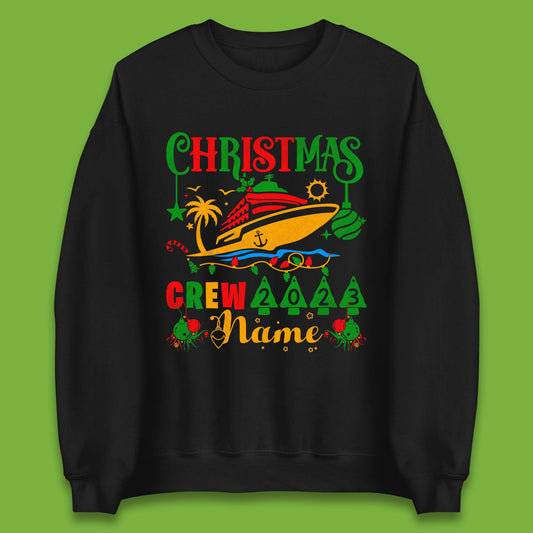 Personalised Cruise Crew Christmas Unisex Sweatshirt