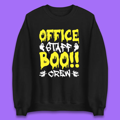 Office Staff Boo Crew Halloween Office Squad Boo Ghost Office Crew Unisex Sweatshirt