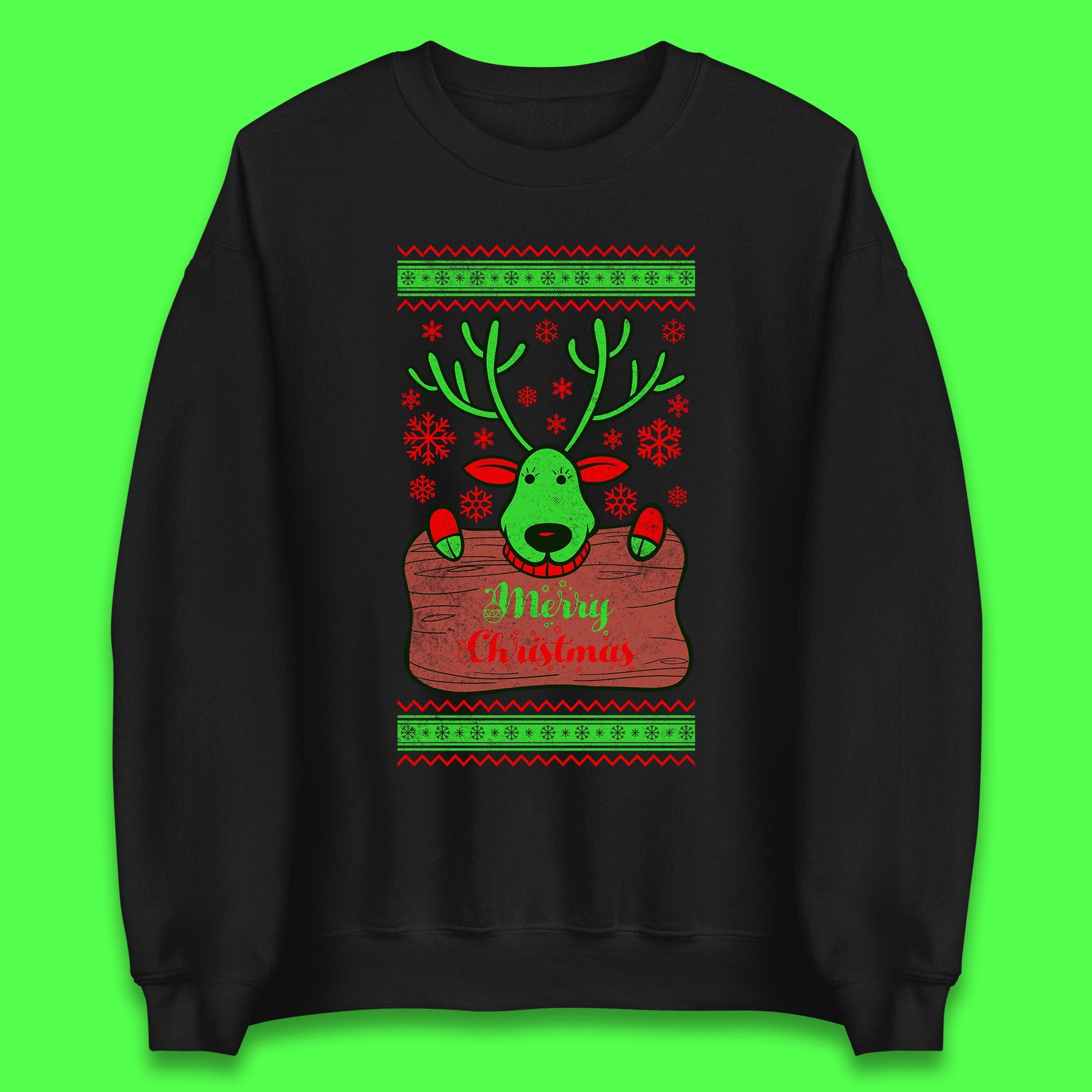 merry christmas reindeer sweatshirt