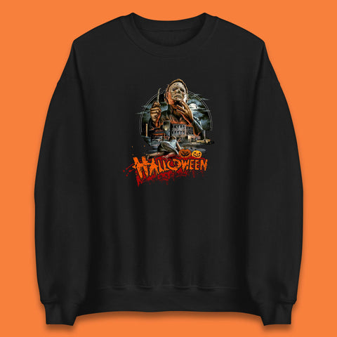 Halloween II The Nightmare Isn't Over Vintage Halloween Movie Poster Micheal Myers Horror Character Unisex Sweatshirt