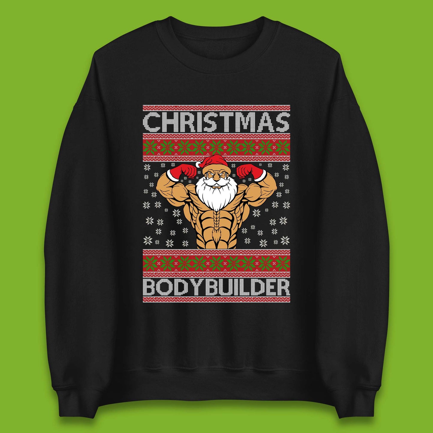 Ugly Christmas Bodybuilder Unisex Sweatshirt