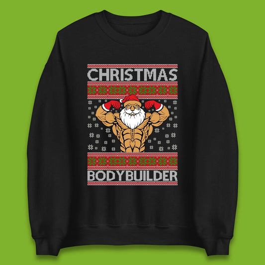 Ugly Christmas Bodybuilder Unisex Sweatshirt