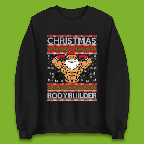 Ugly Christmas Bodybuilder Unisex Sweatshirt