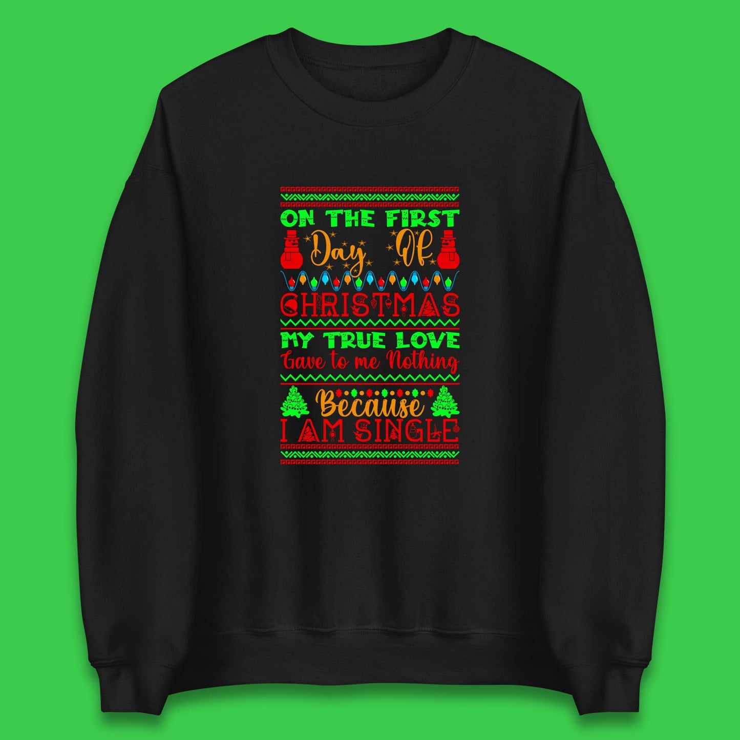 christmas single quote sweatshirt