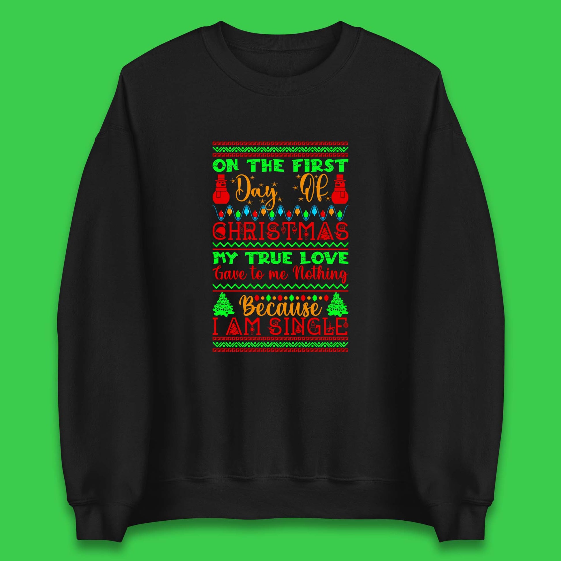 christmas single quote sweatshirt