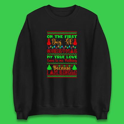 christmas single quote sweatshirt