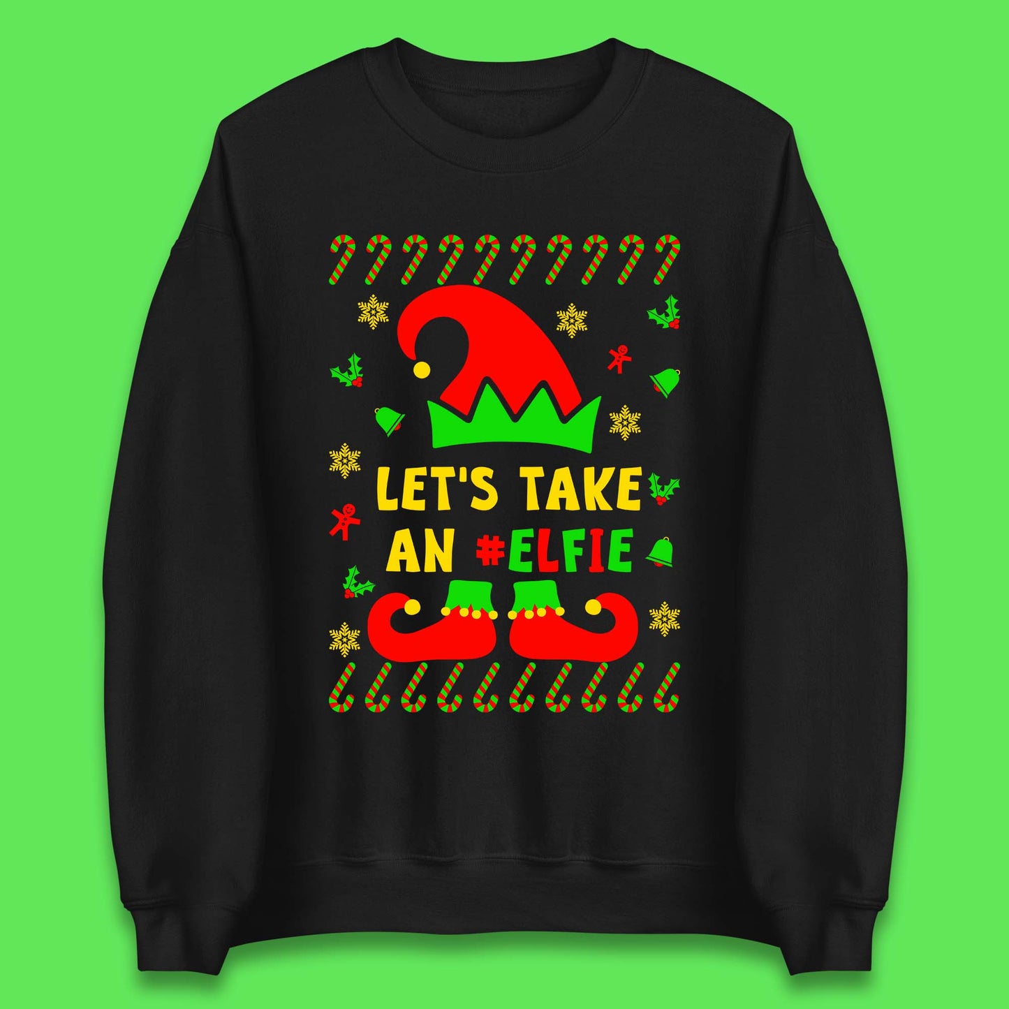 Let's Take An Elfie Christmas Unisex Sweatshirt