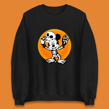 Disney Halloween Mickey Mouse Skelton Costume Disney World Horror Scary Disneyland Trip Unisex Sweatshirt
