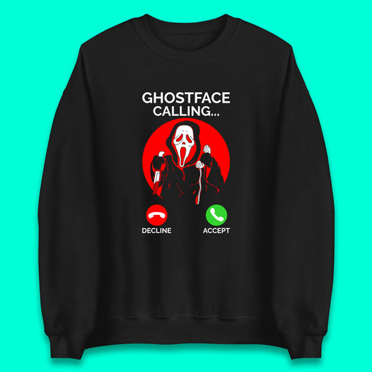 Ghostface Calling Halloween Ghost Face Scream Horror Movie Character Unisex Sweatshirt