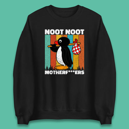 Noot Noot Pingu Madafakas Motherfcukers Funny Meme Vintage Retro Cartoon Anime Manga Unisex Sweatshirt