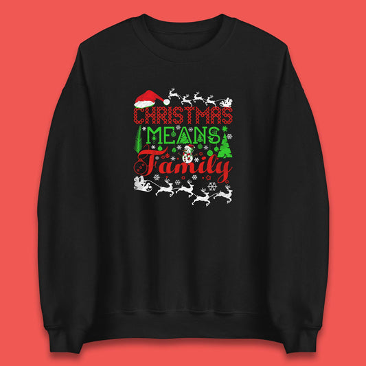 christmas means family sweatshirt