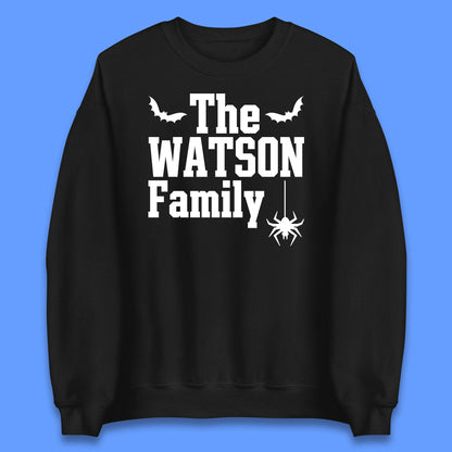 Personalised Halloween Family Your Name Horror Scary Spooky Matching Costume Unisex Sweatshirt