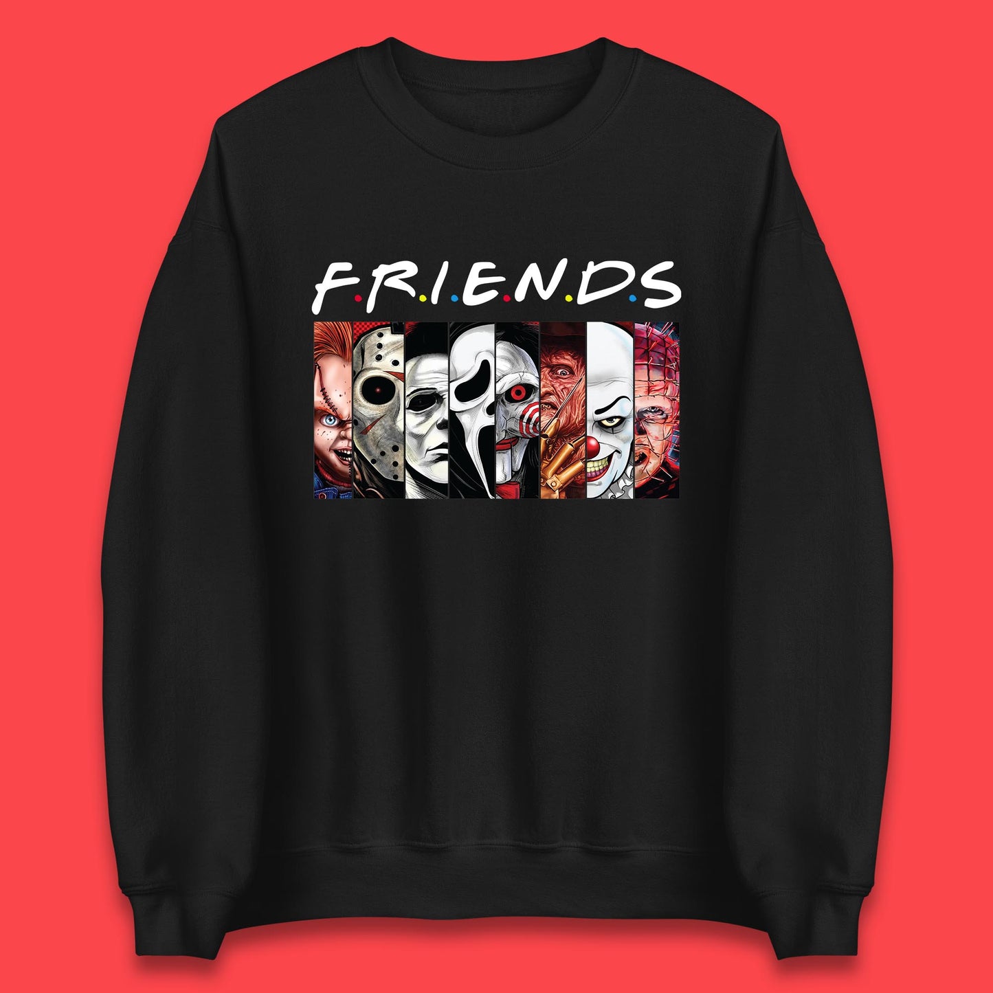 Halloween Friends Horror Movie Characters Killers Scary Friends Unisex Sweatshirt