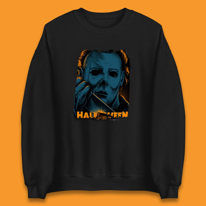Halloween (1978) Poster Slasher Film Michael Myers Halloween Horror Thriller Movie Character Unisex Sweatshirt