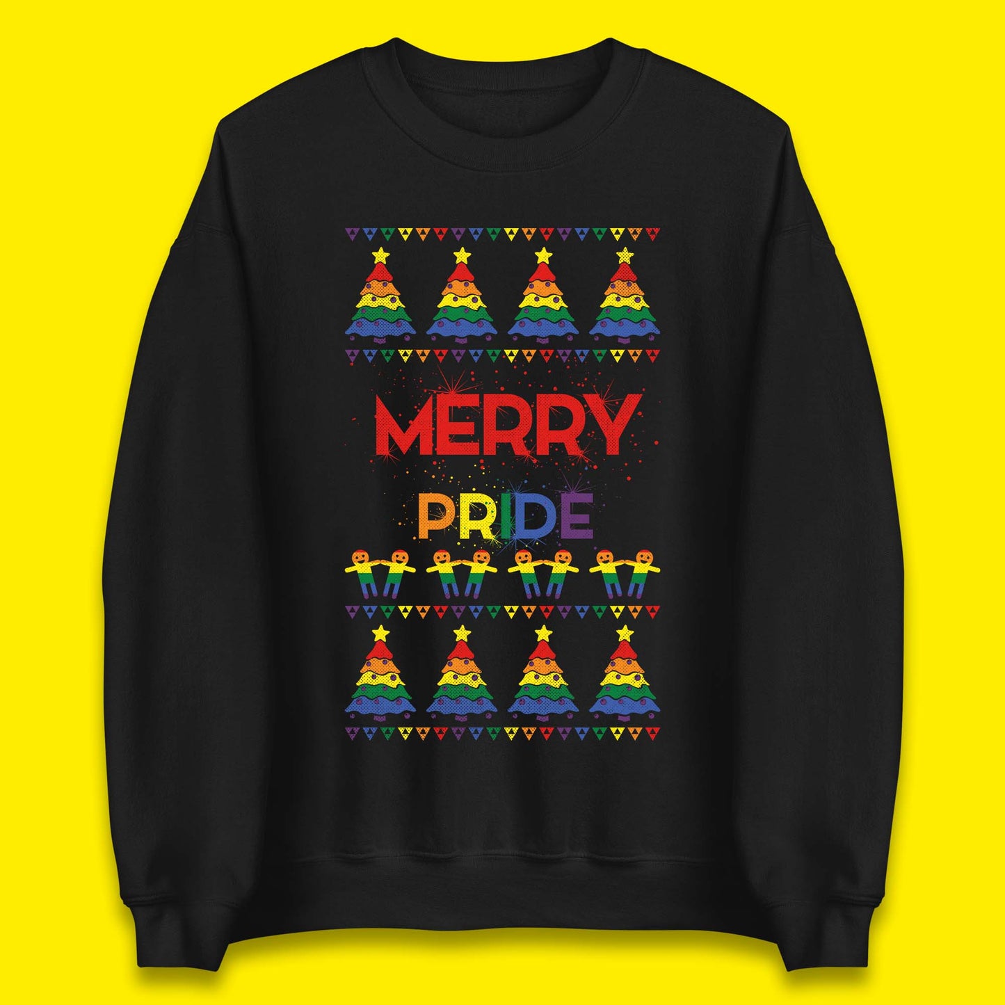 Merry Pride Christmas Trees Unisex Sweatshirt