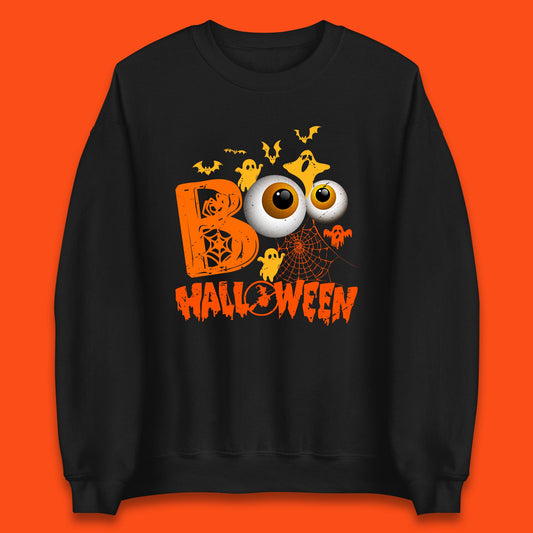 Halloween Spooky Boo Eye Balls Funny Halloween Boo Ghost Spooky Season Unisex Sweatshirt