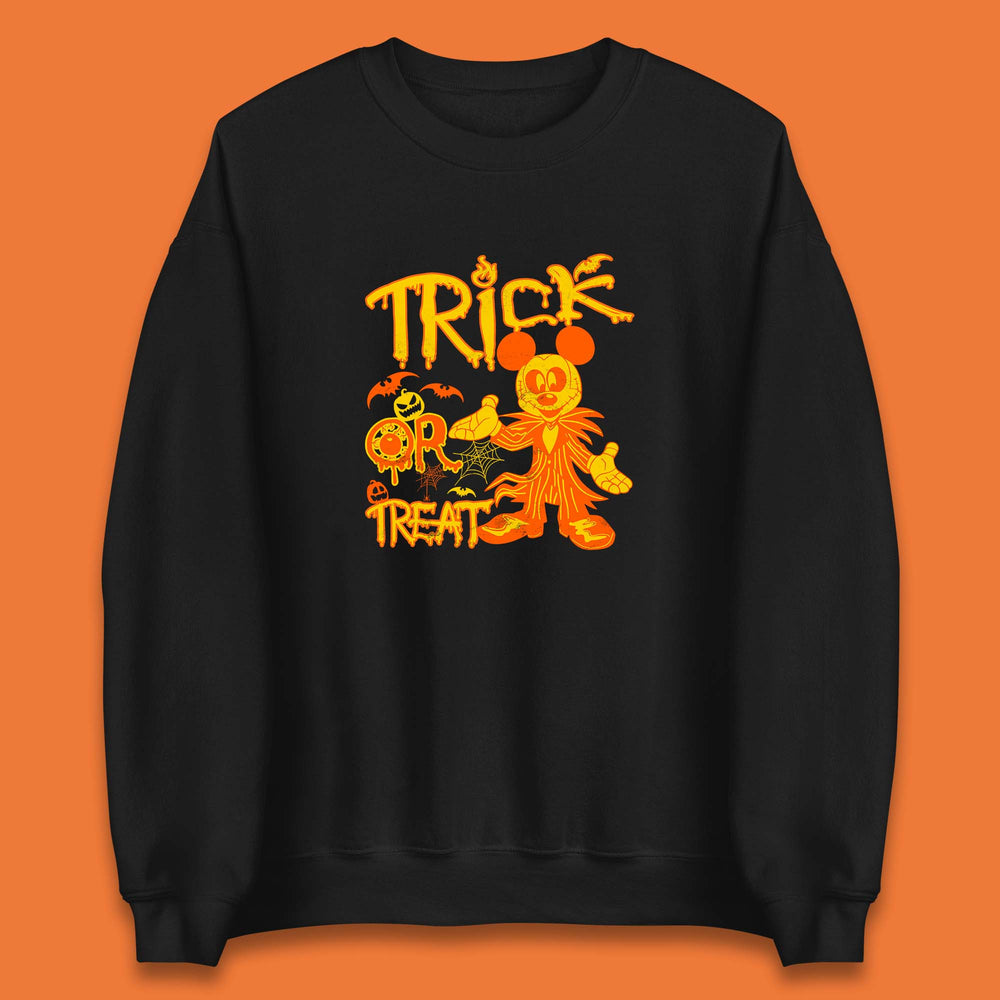 Trick Or Treat Disney Halloween Mickey Jack Skellington The Nightmare Before Christmas Disneyland Unisex Sweatshirt