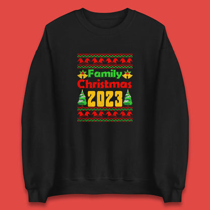 Family Christmas 2023 Holiday Winter Festive Christmas Trees Xmas Season Unisex Sweatshirt