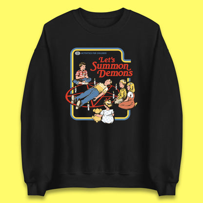 Let's Summon Demons Creepy Incantation Halloween Comic Funny Dark Humor Unisex Sweatshirt