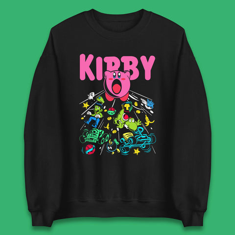 Kirby Consume Karting Mario Kart Ghost Band Heavy Metal Kirby Retro Gaming Unisex Sweatshirt