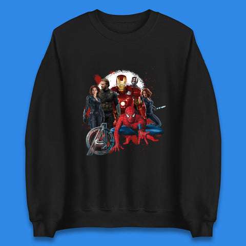 Avengers Age Of Ultron Iron Man Captain America Black Widow Ant Man Spiderman The Avengers Superheroes Marvel Comics Unisex Sweatshirt