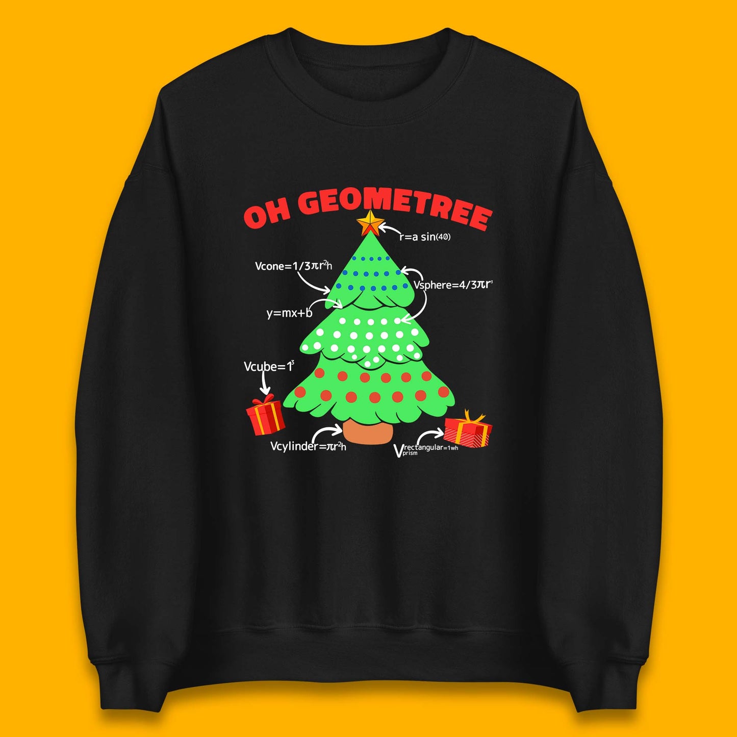 oh geometree christmas tree math geometry sweatshirt