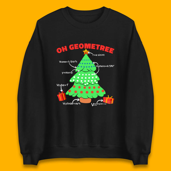 Oh Geometree Geometry Christmas Tree Funny Math Xmas Unisex Sweatshirt