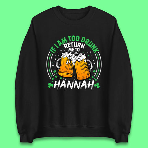 Personalised Beer Drinking St. Patrick's Day Unisex Sweatshirt