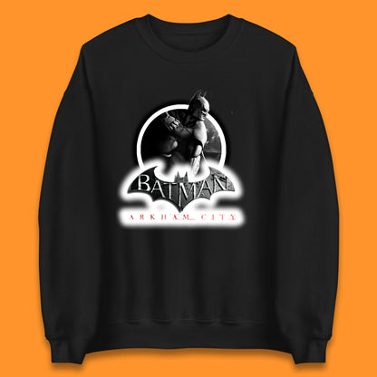 Batman Arkham City Action Adventure Game Batman Basic Logo DC Comics Superhero Gamer Unisex Sweatshirt