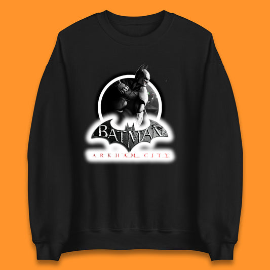 Batman Arkham City Action Adventure Game Batman Basic Logo DC Comics Superhero Gamer Unisex Sweatshirt