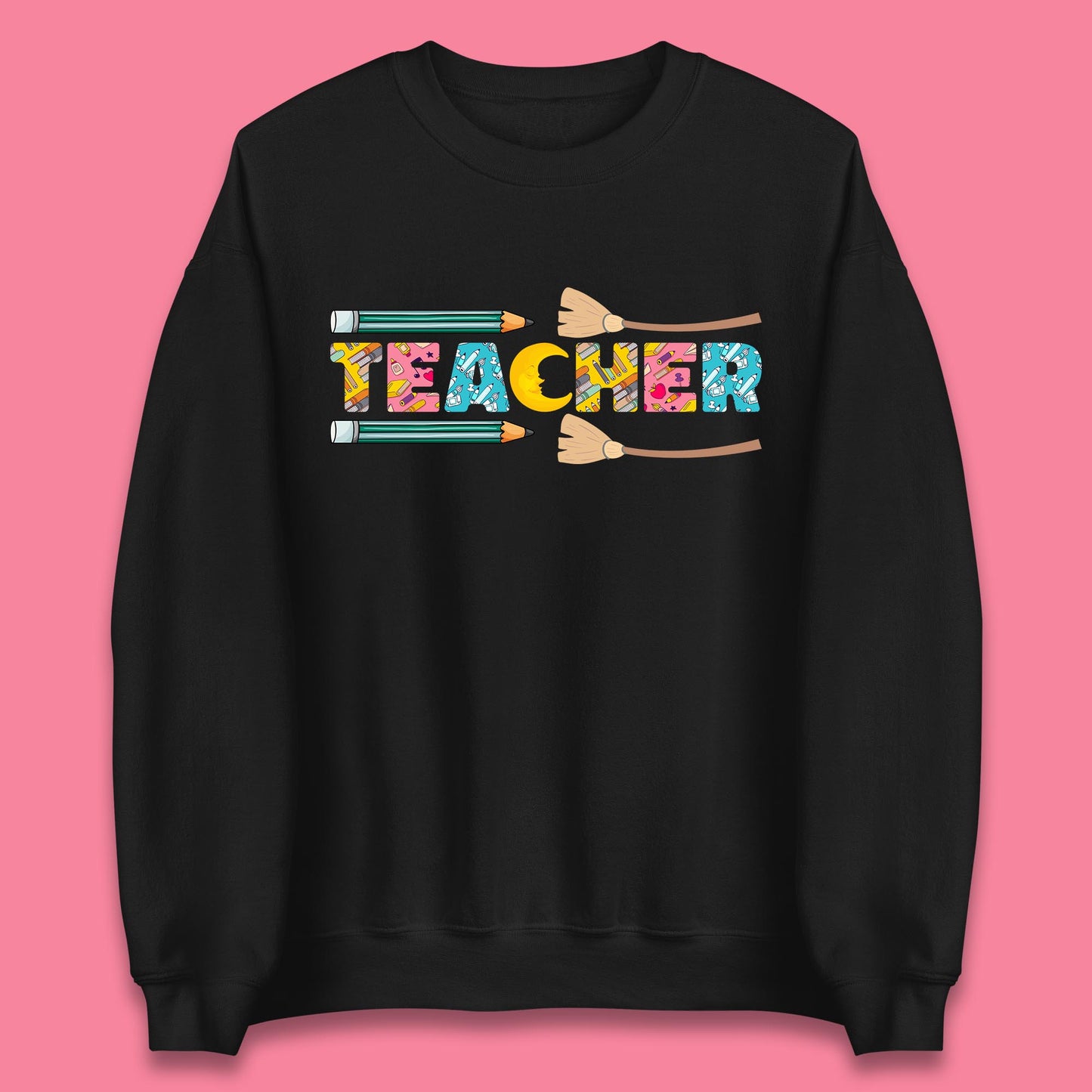 Halloween Teacher Spooky Teacher Ghost Halloween School Unisex Sweatshirt