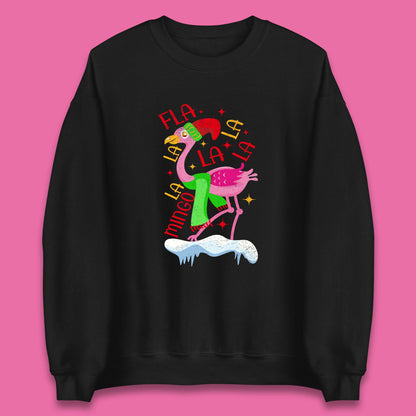 pink flamingo christmas sweatshirt