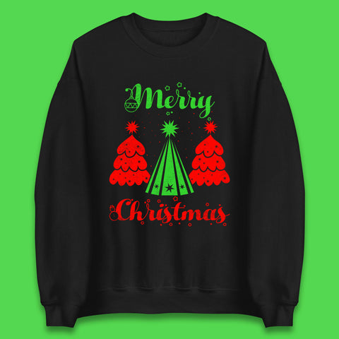 Merry Christmas Tree Xmas Winter Holiday Celebration Merry Xmas Unisex Sweatshirt