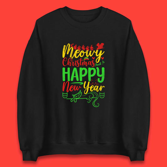 meowy christmas cat sweater